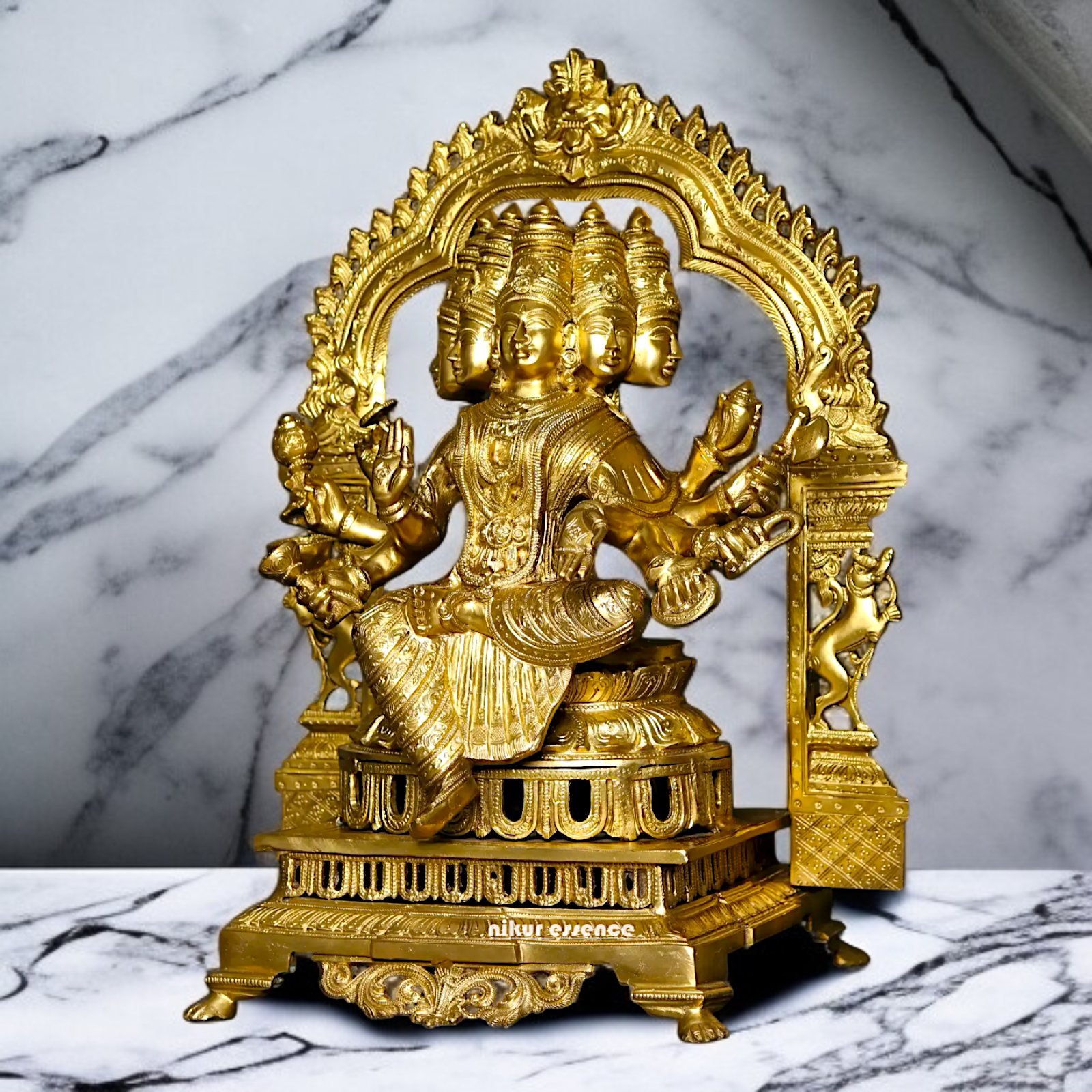 Goddess Gayatri Devi Panchaloha idol- 25 inches Nikuressence