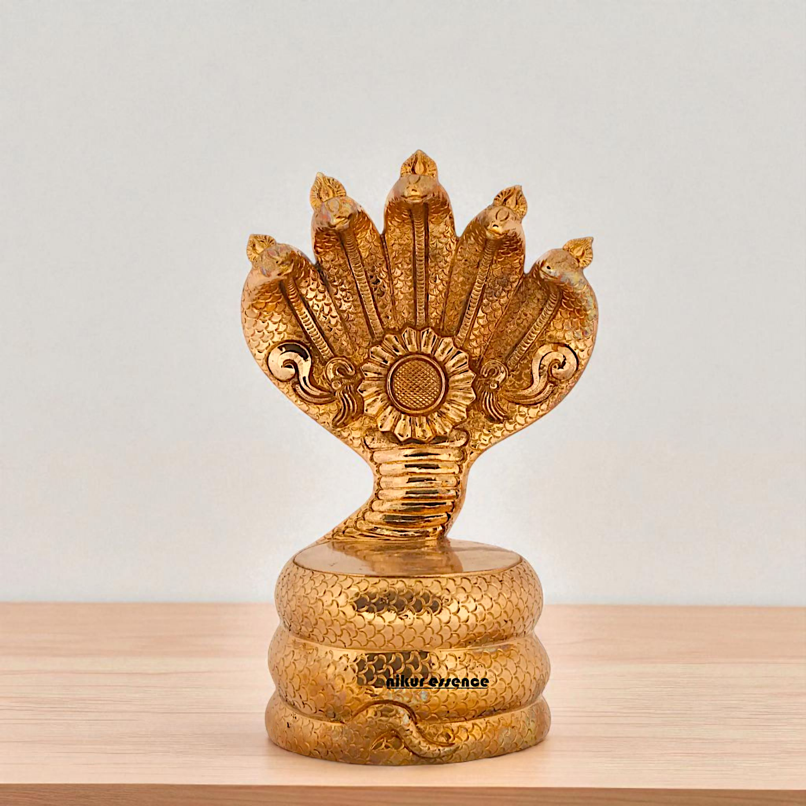 Panchaloha Sheshnag throne idol - 8 inches Nikuressence