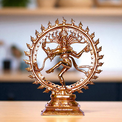 Panchaloha Nataraja Shiva Dancing tandav statue - 9 inches Nikuressence