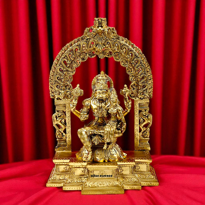 Narasimha with Lakshmi Panchaloha idol - 18 inches Nikuressence