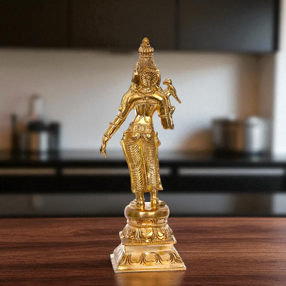 Andal Devi standing Panchaloha statue - 12 inches Nikuressence