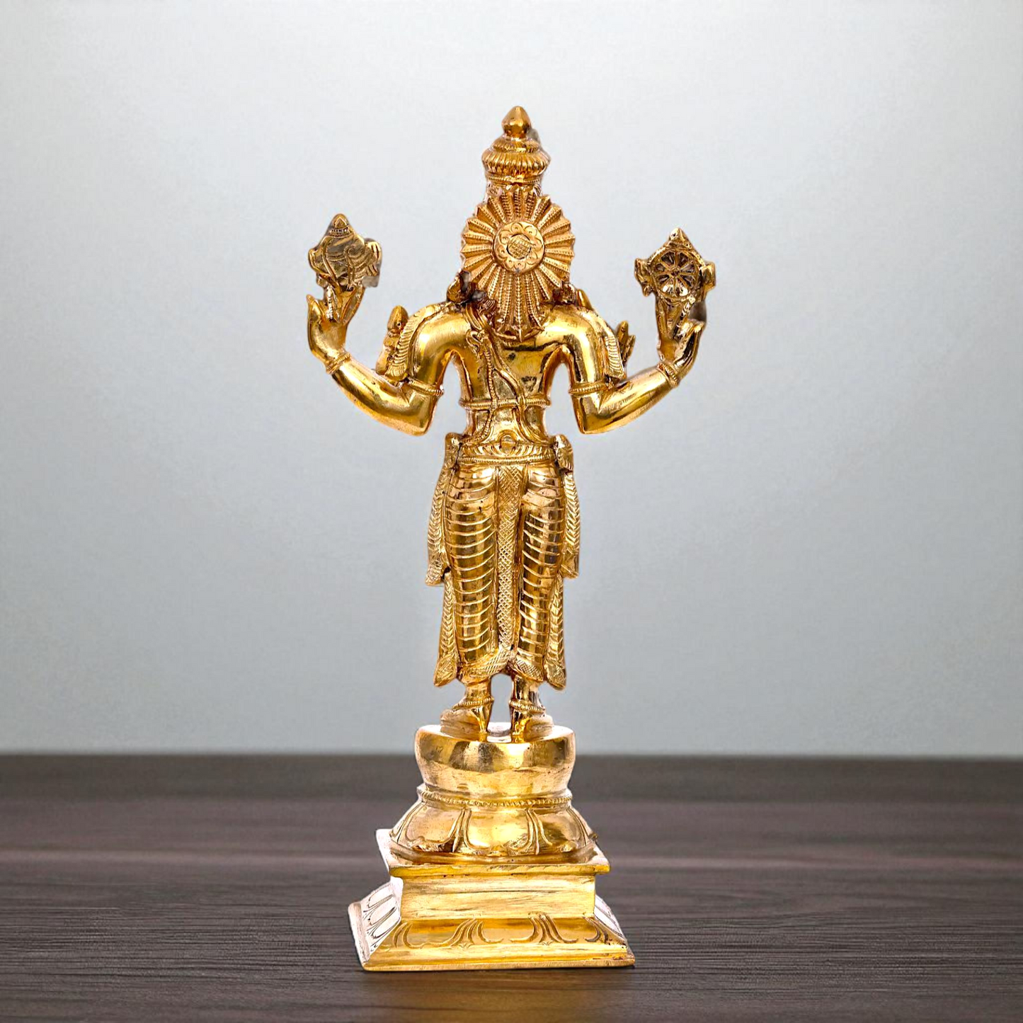 Dhanvantari standing Panchaloha idol - 14 inches Nikuressence
