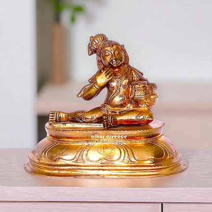 Bal Krishna stealing Butter Panchaloha idol - 7 inches Nikuressence