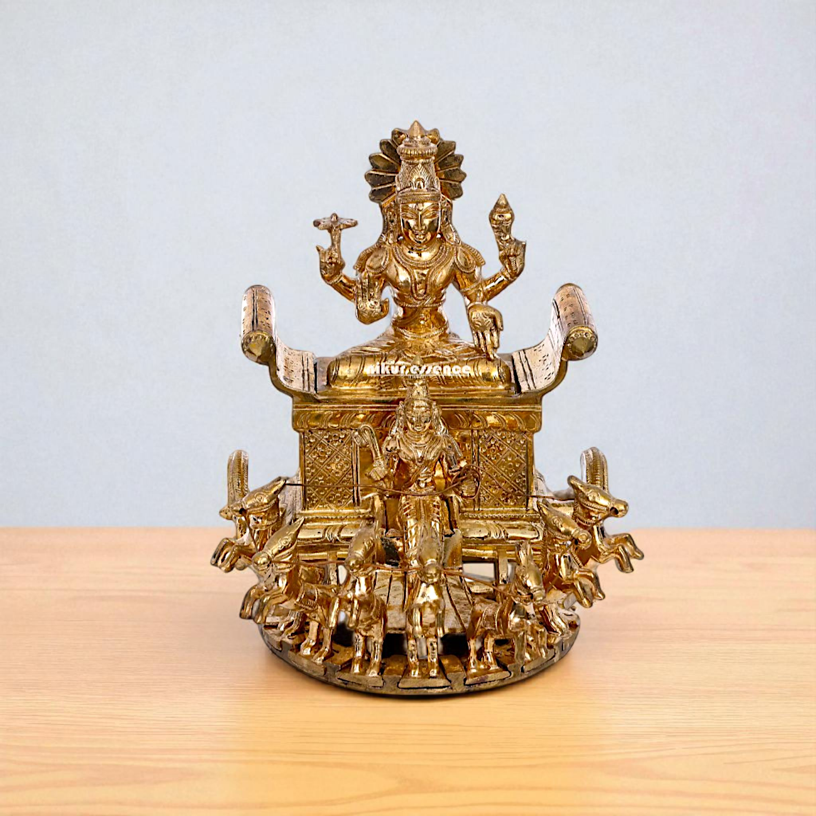 Panchaloha Surya Narayan Dev seated on Rath idol - 9 inches Nikuressence