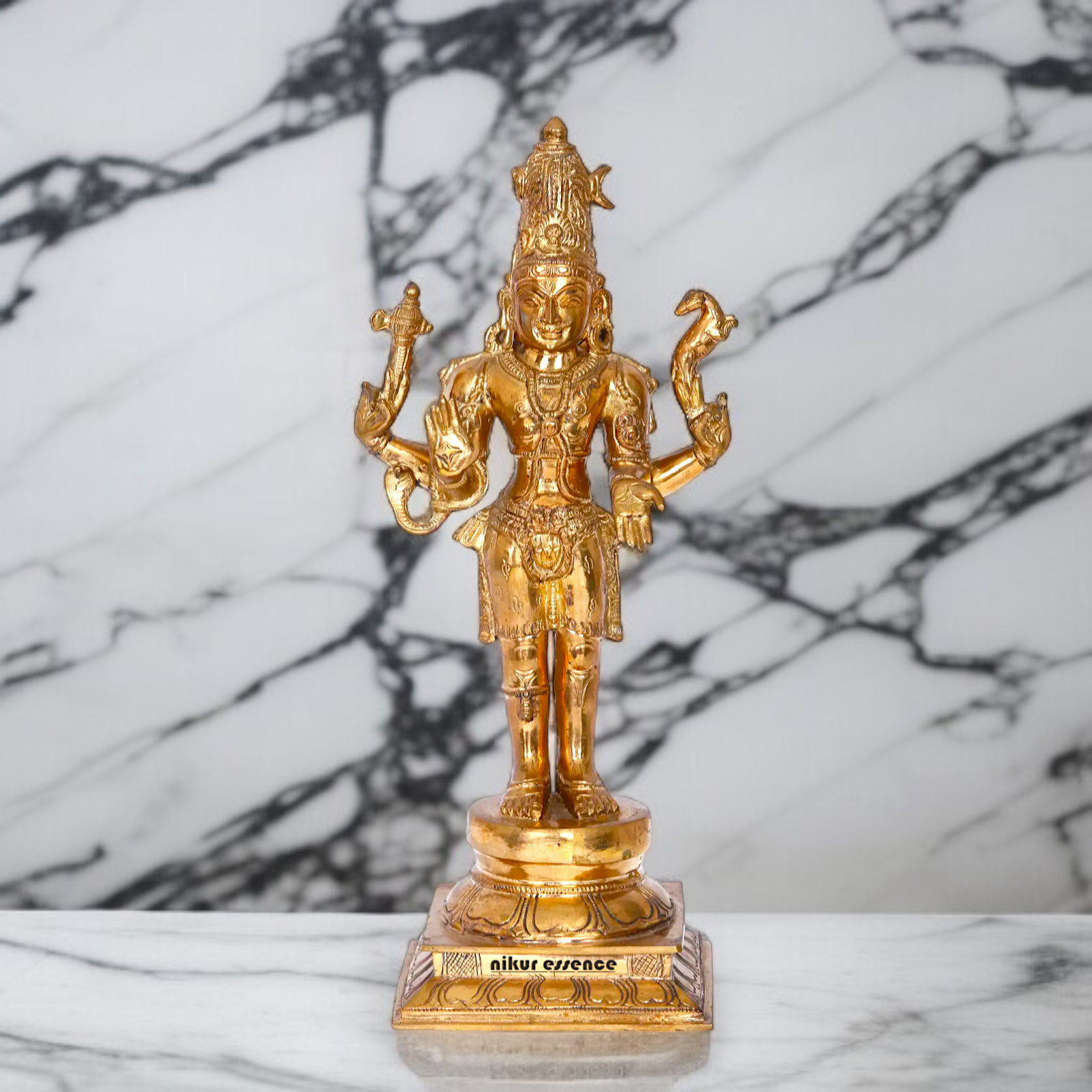 Panchaloha Pashupatinath Shiva Blessing standing idol - 13 inches Nikuressence