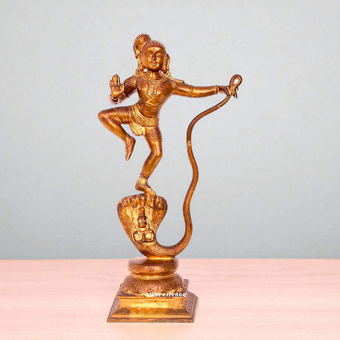Panchaloha Kaliya Naag Krishna standing idol - 15 inches Nikuressence