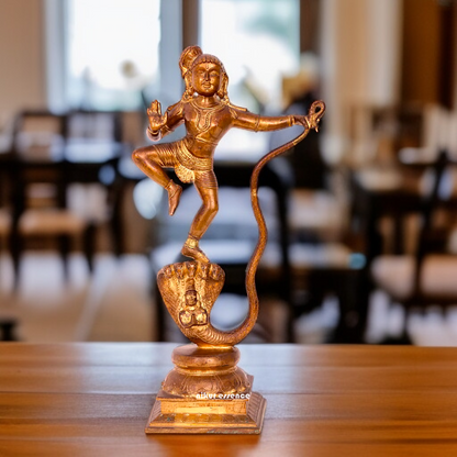 Panchaloha Kaliya Naag Krishna standing idol - 15 inches Nikuressence