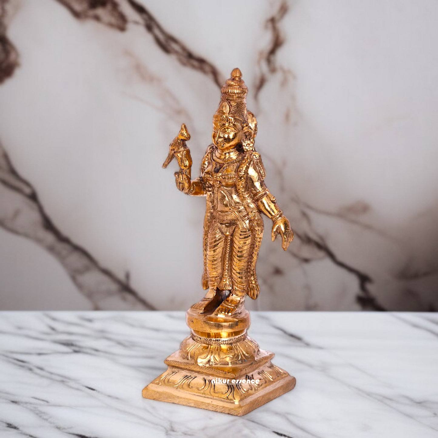 Panchaloha Meenakshi Blessing Standing idol - 6 inches Nikuressence