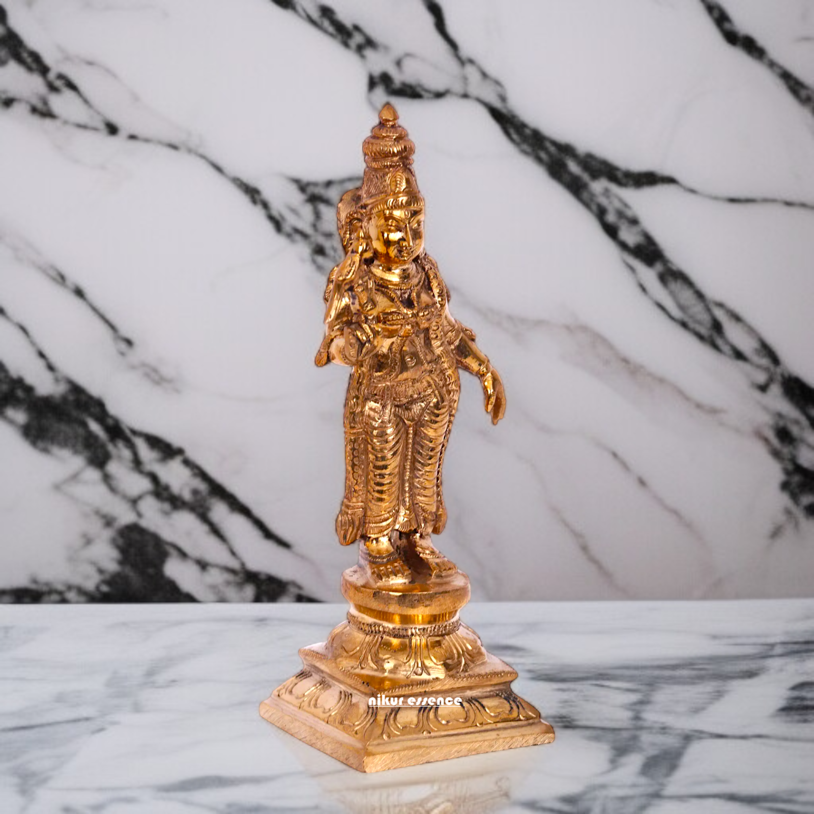 Panchaloha Meenakshi Blessing Standing idol - 6 inches Nikuressence