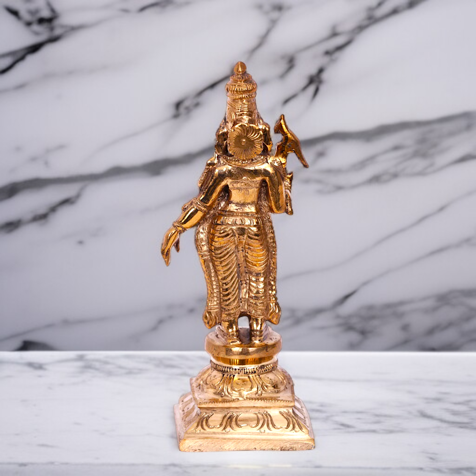 Panchaloha Meenakshi Blessing Standing idol - 6 inches Nikuressence