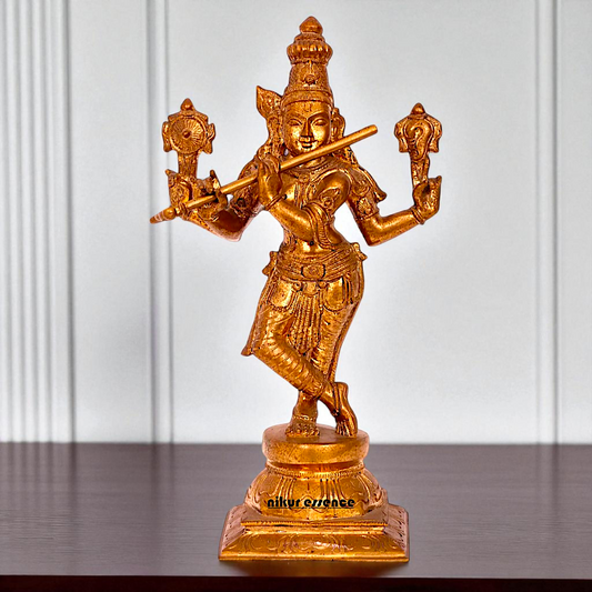 Venugopal Krishna Playing Flute Panchaloha idol - 16 inches Nikuressence