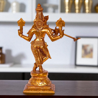 Venugopal Krishna Playing Flute Panchaloha idol - 16 inches Nikuressence