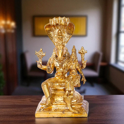 Varah With Lakshmi seated Panchaloha idol - 10 inches Nikuressence