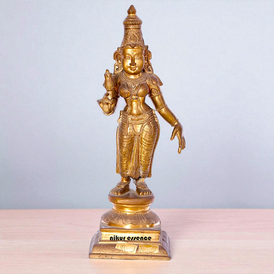 Goddess Parvati Devi standing Panchaloha statue - 24 Inches Nikuressence