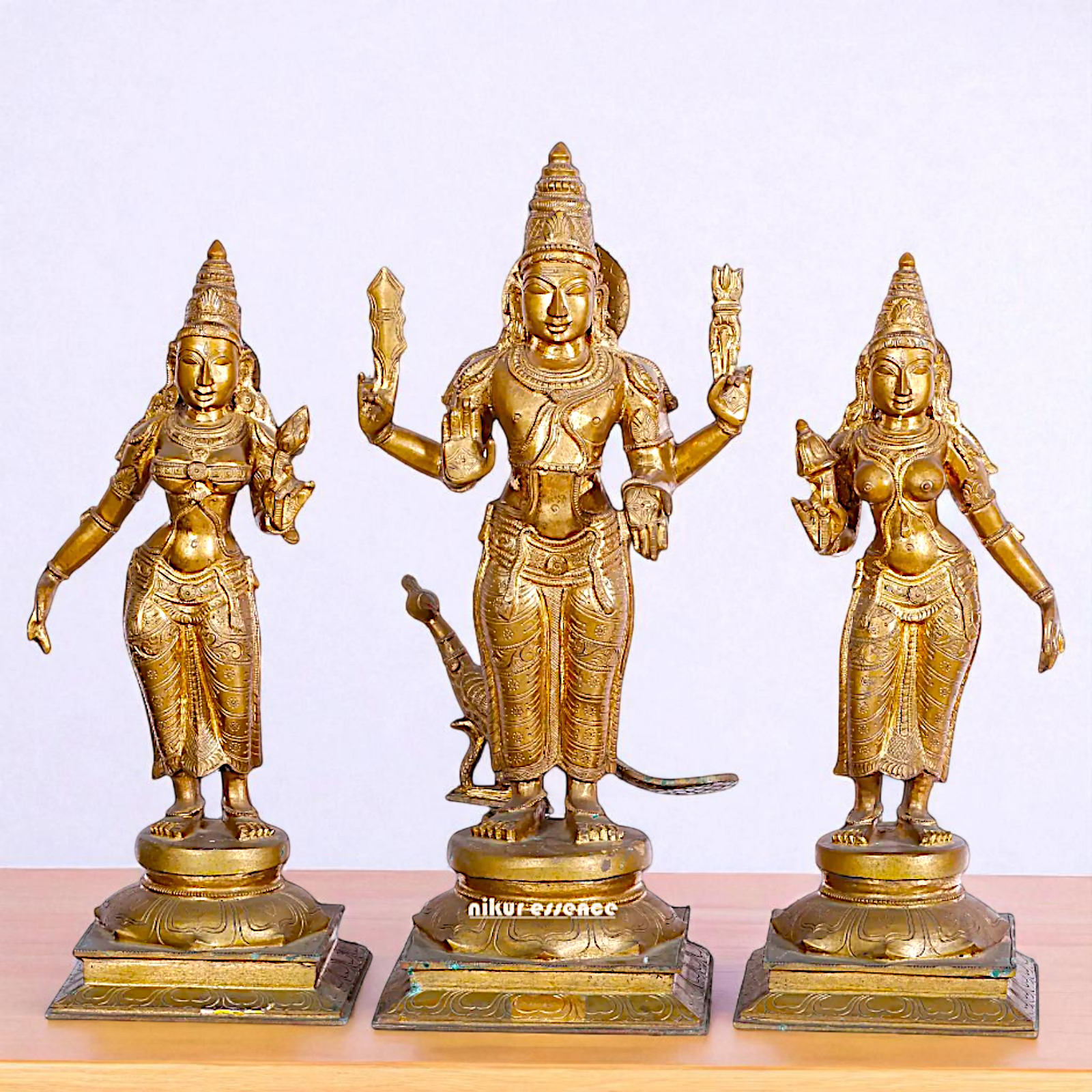 Subramanya Murugan swamy Devasena and Valli Panchaloha statue - 28 Inches Nikuressence
