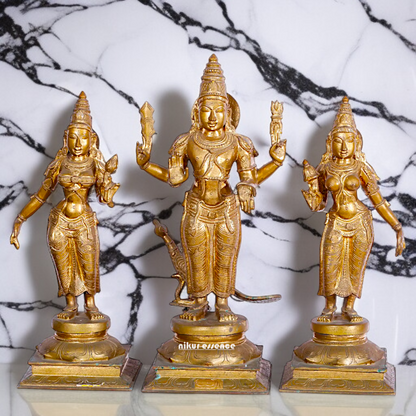 Subramanya Murugan swamy Devasena and Valli Panchaloha statue - 28 Inches Nikuressence