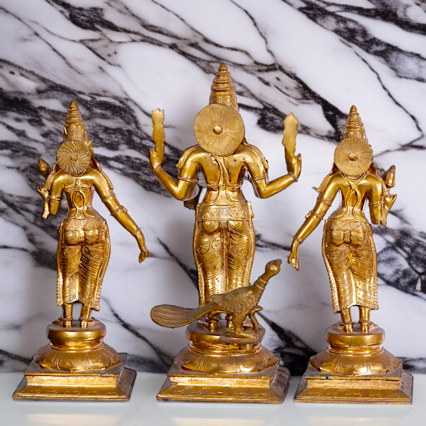 Subramanya Murugan swamy Devasena and Valli Panchaloha statue - 28 Inches Nikuressence
