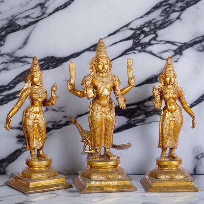 Subramanya Murugan swamy Devasena and Valli Panchaloha statue - 28 Inches Nikuressence
