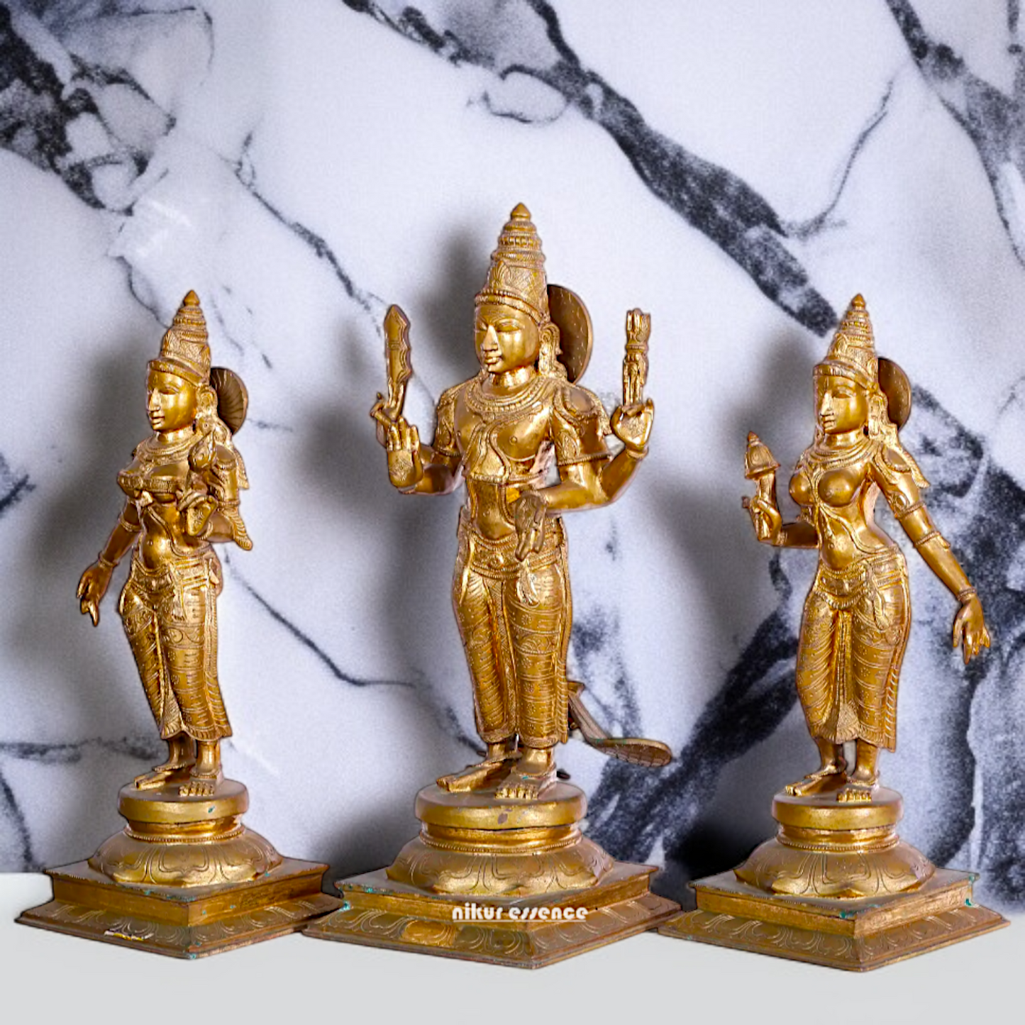 Subramanya Murugan swamy Devasena and Valli Panchaloha statue - 28 Inches Nikuressence