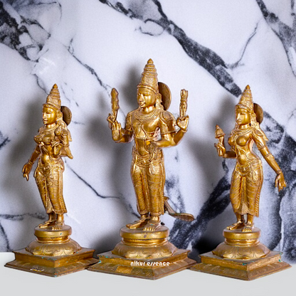 Subramanya Murugan swamy Devasena and Valli Panchaloha statue - 28 Inches Nikuressence