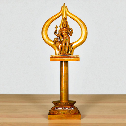 Panchaloha Trishul with Ardhanarishvara with Nandi statue - 24 Inches Nikuressence