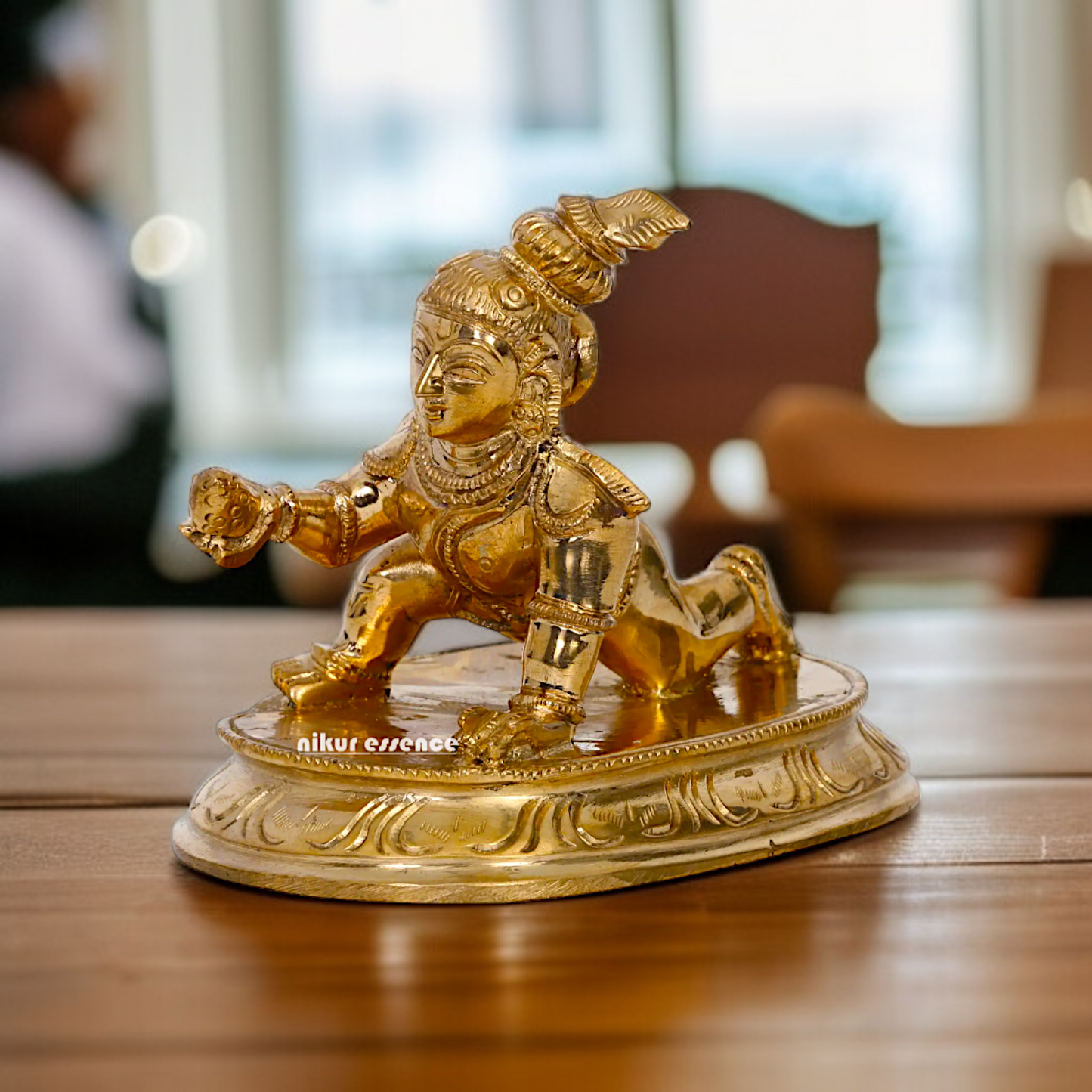 Panchaloha Laddoo Gopal Krishna idol - 4 Inches Nikuressence