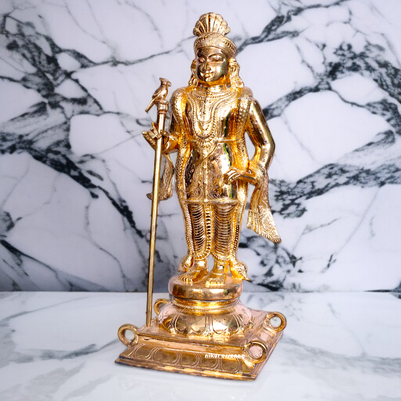 Panchaloha Kartikeya Murugan standing idol - 24 Inches Nikuressence