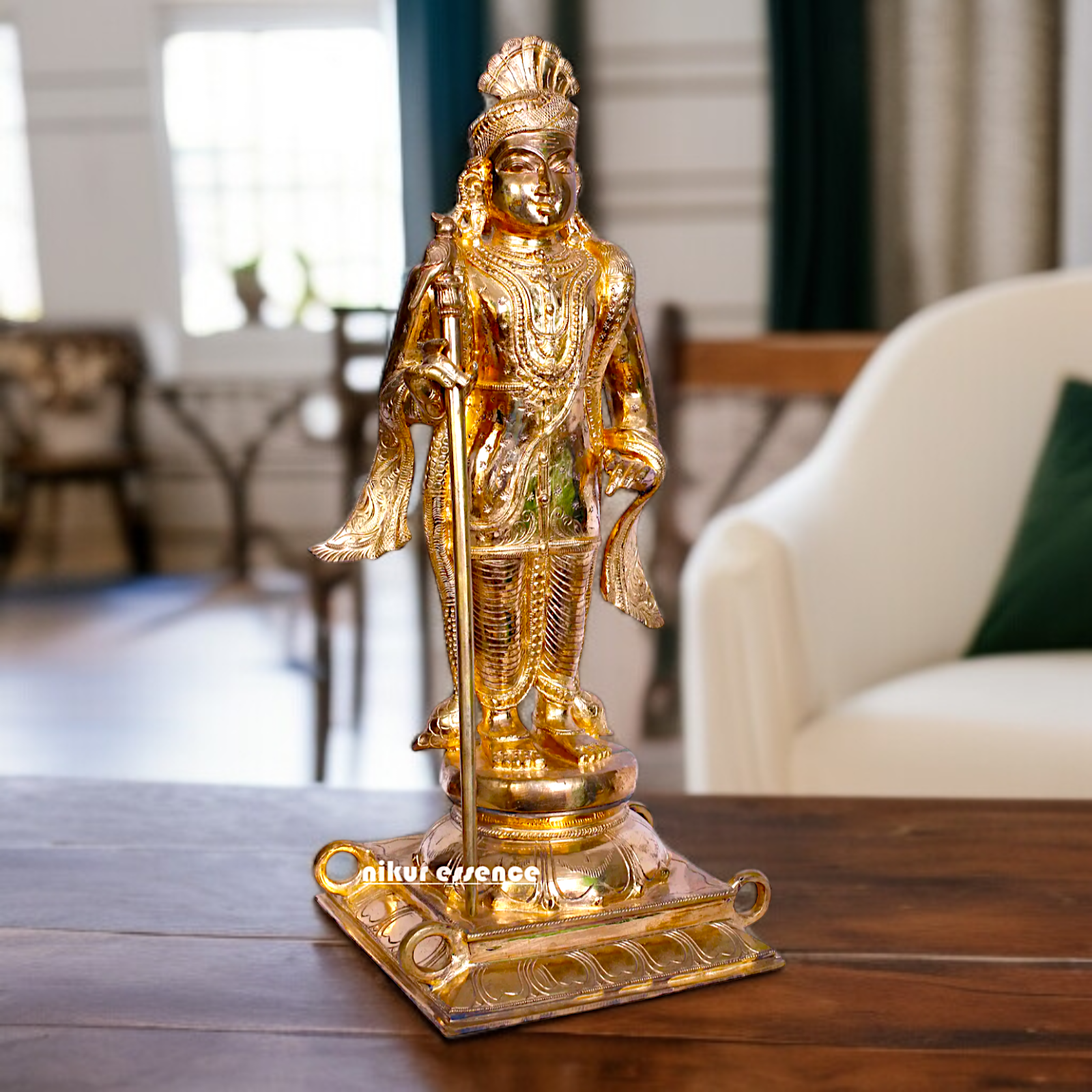 Panchaloha Kartikeya Murugan standing idol - 24 Inches Nikuressence