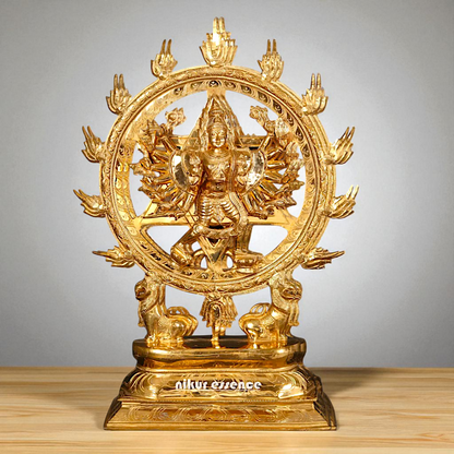 Chakrathalwar Vishnu Panchaloha idol - 21 Inches Nikuressence