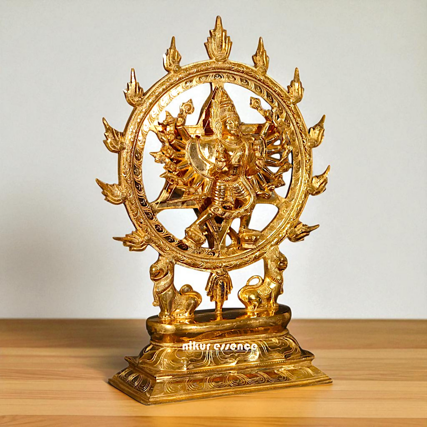 Chakrathalwar Vishnu Panchaloha idol - 21 Inches Nikuressence