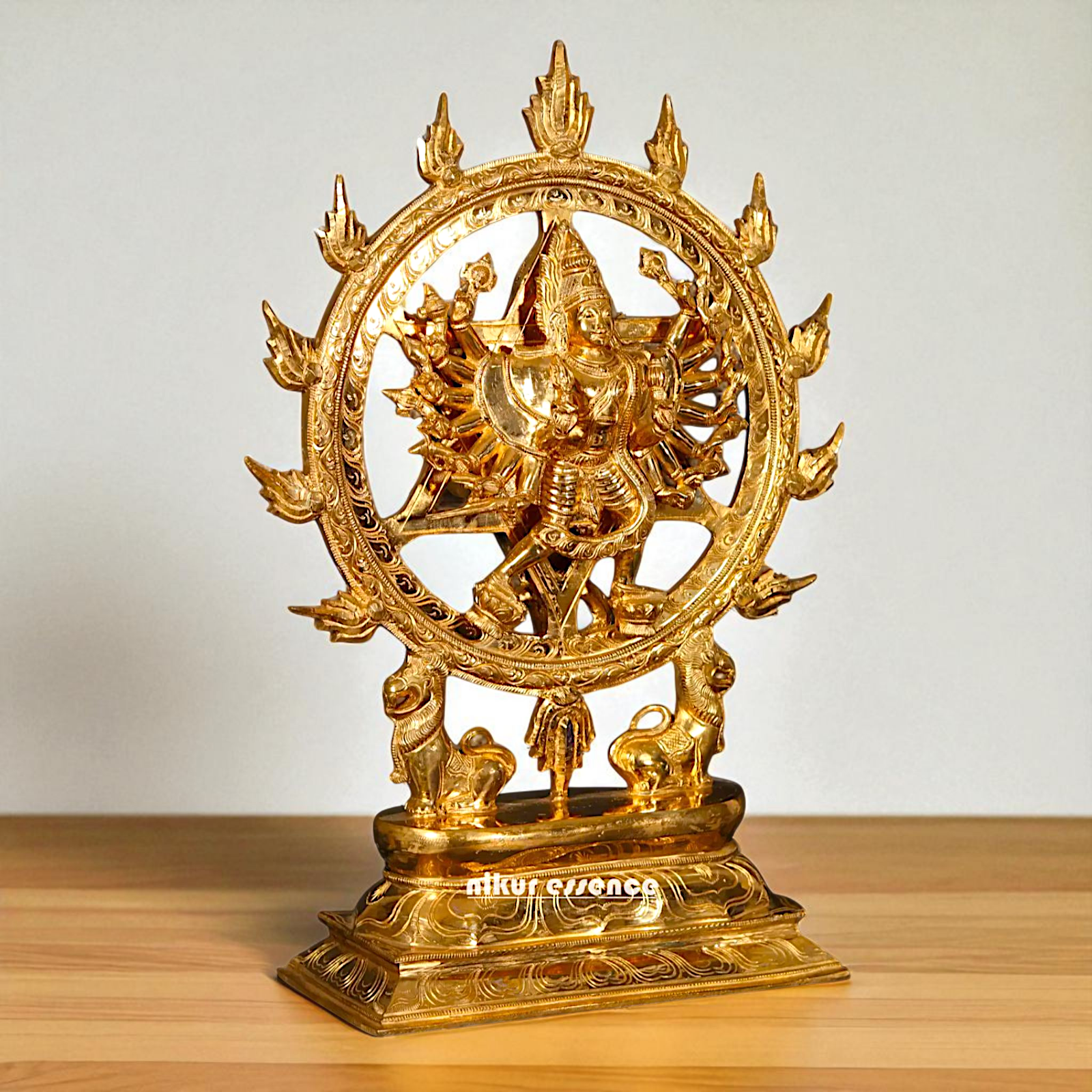 Chakrathalwar Vishnu Panchaloha idol - 21 Inches Nikuressence