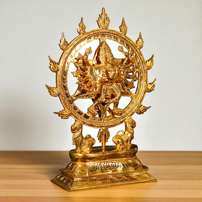 Chakrathalwar Vishnu Panchaloha idol - 21 Inches Nikuressence