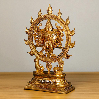 Chakrathalwar Vishnu Panchaloha idol - 21 Inches Nikuressence