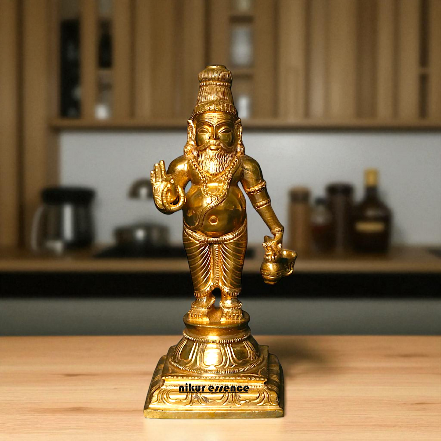Rishi Guru Agastya Muni Blessing Panchaloha idol - 9 Inches Nikuressence