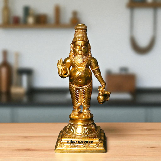 Rishi Guru Agastya Muni Blessing Panchaloha idol - 9 Inches Nikuressence