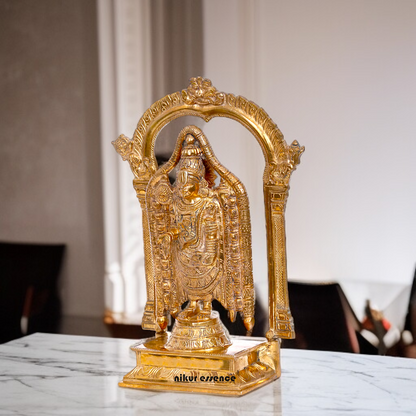 Panchaloha Tirupati Balaji Blessing standing idol - 10 Inches Nikuressence