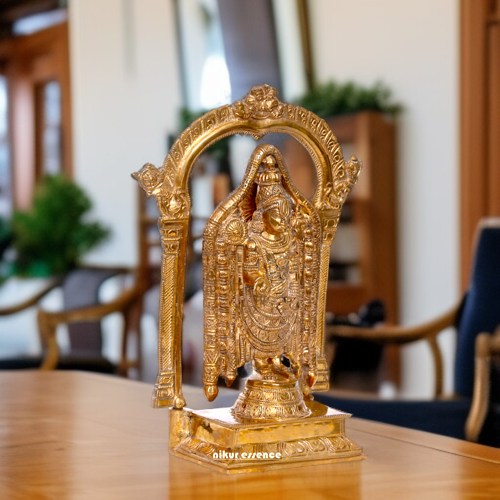 Panchaloha Tirupati Balaji Blessing standing idol - 10 Inches Nikuressence