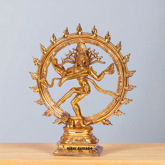 Nataraja Shiva God dancing Panchaloha idol - 9.5 Inches Nikuressence