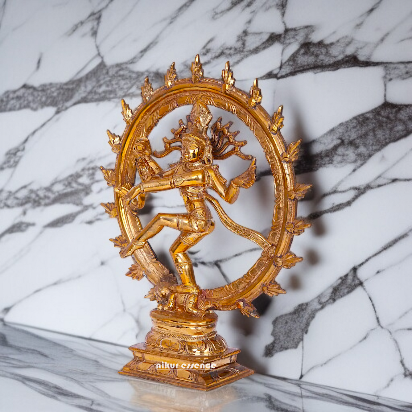 Nataraja Shiva God dancing Panchaloha idol - 9.5 Inches Nikuressence