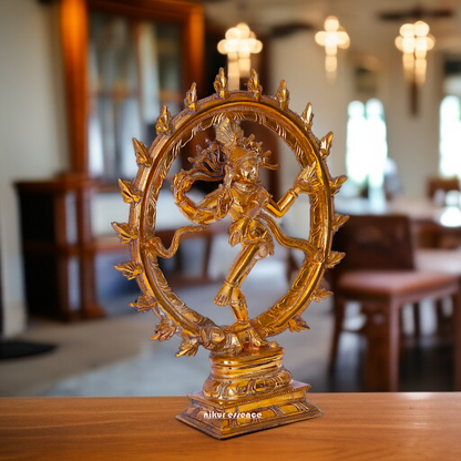 Nataraja Shiva God dancing Panchaloha idol - 9.5 Inches Nikuressence