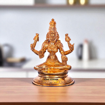 Panchaloha Maha Lakshmi Blessing with Four Armed statue - 3.5 inches Nikuressence
