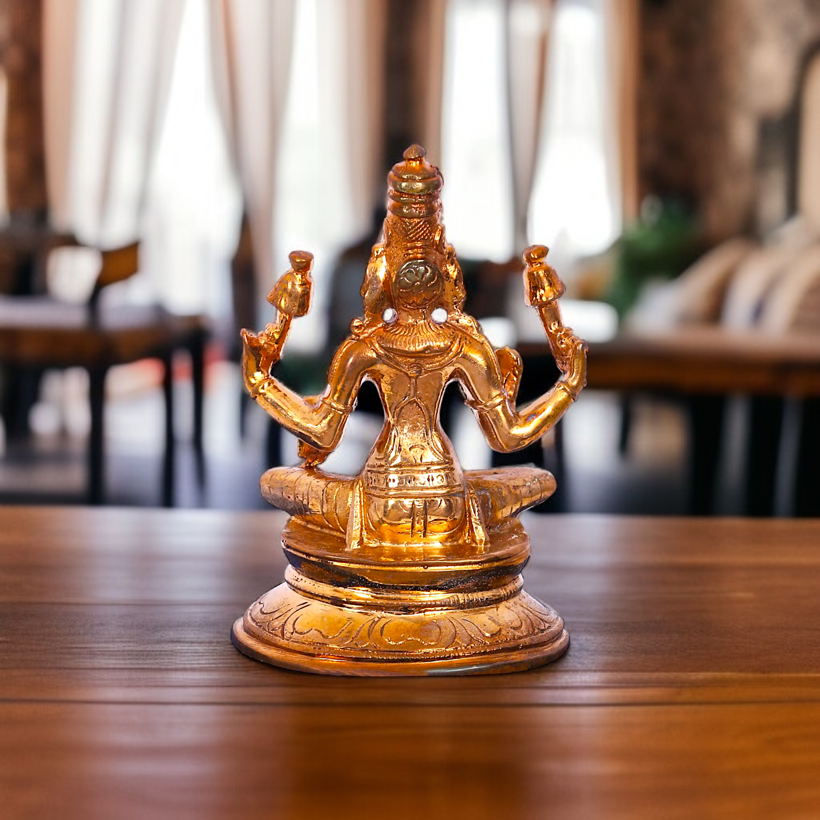 Panchaloha Maha Lakshmi Blessing with Four Armed statue - 3.5 inches Nikuressence