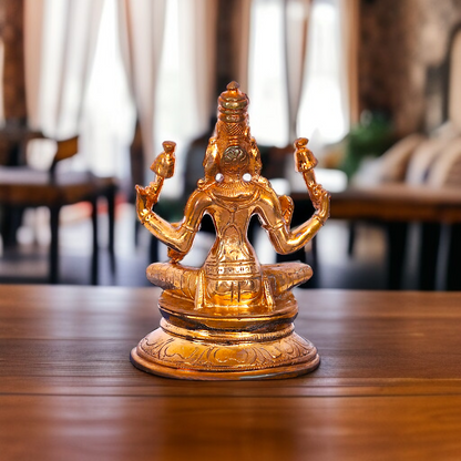 Panchaloha Maha Lakshmi Blessing with Four Armed statue - 3.5 inches Nikuressence