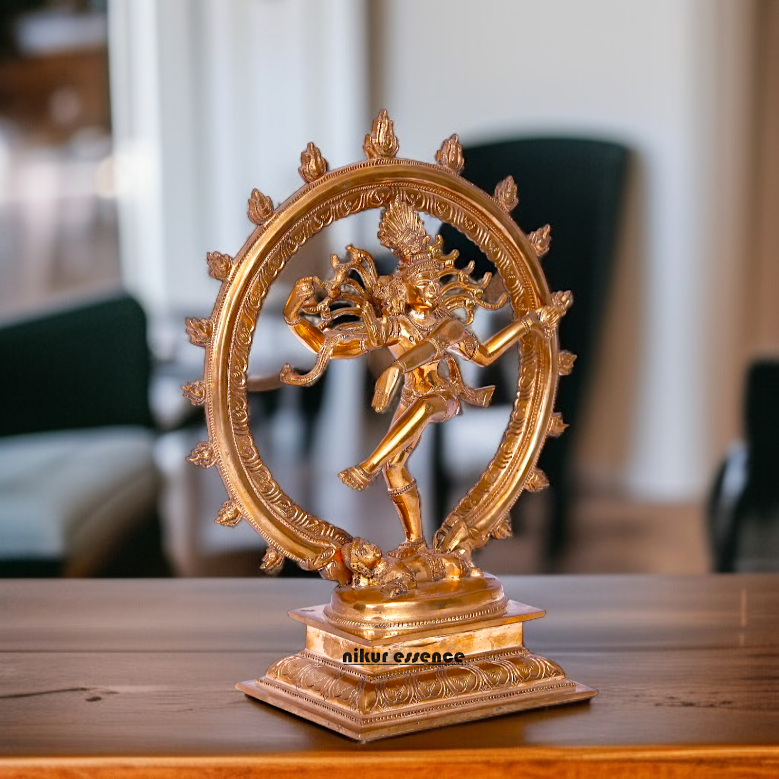 Shiva Nataraja with Four Armed Panchaloha statue - 11 inches Nikuressence