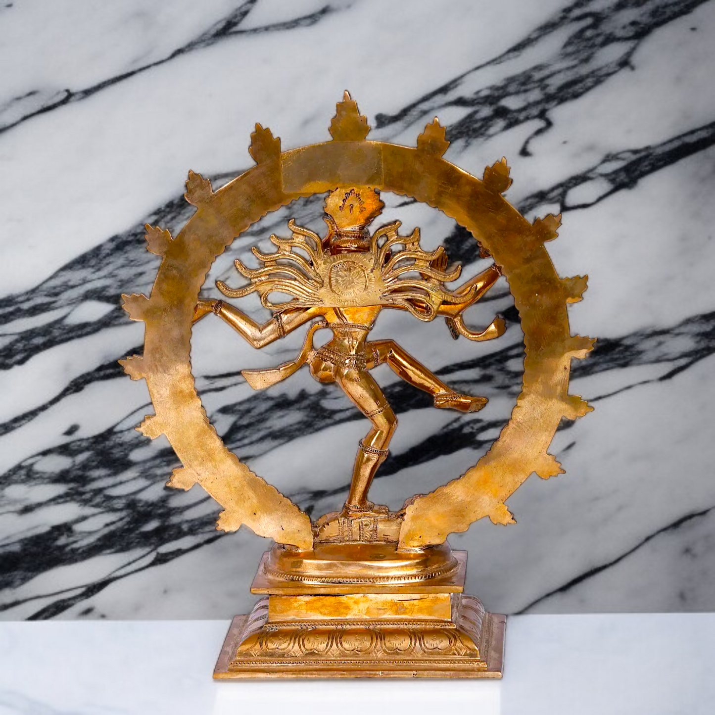 Shiva Nataraja with Four Armed Panchaloha statue - 11 inches Nikuressence