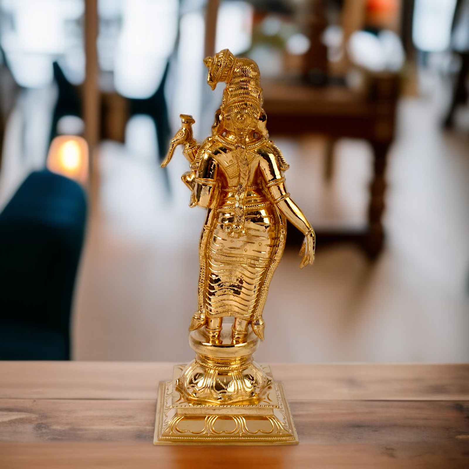 Panchaloha Andal Devi standing Idol - 15 inches Nikuressence