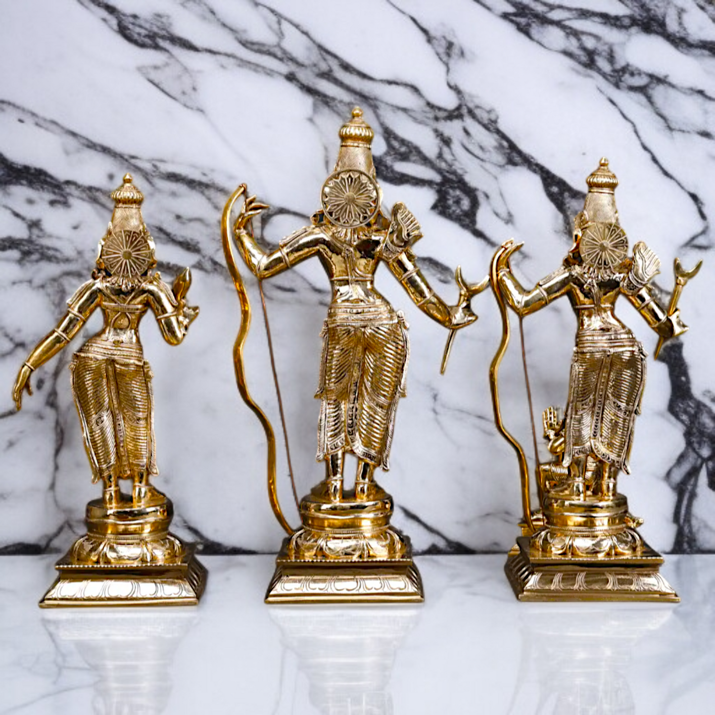 Ram Darbar set Panchaloha idol - 2 Feet Nikuressence