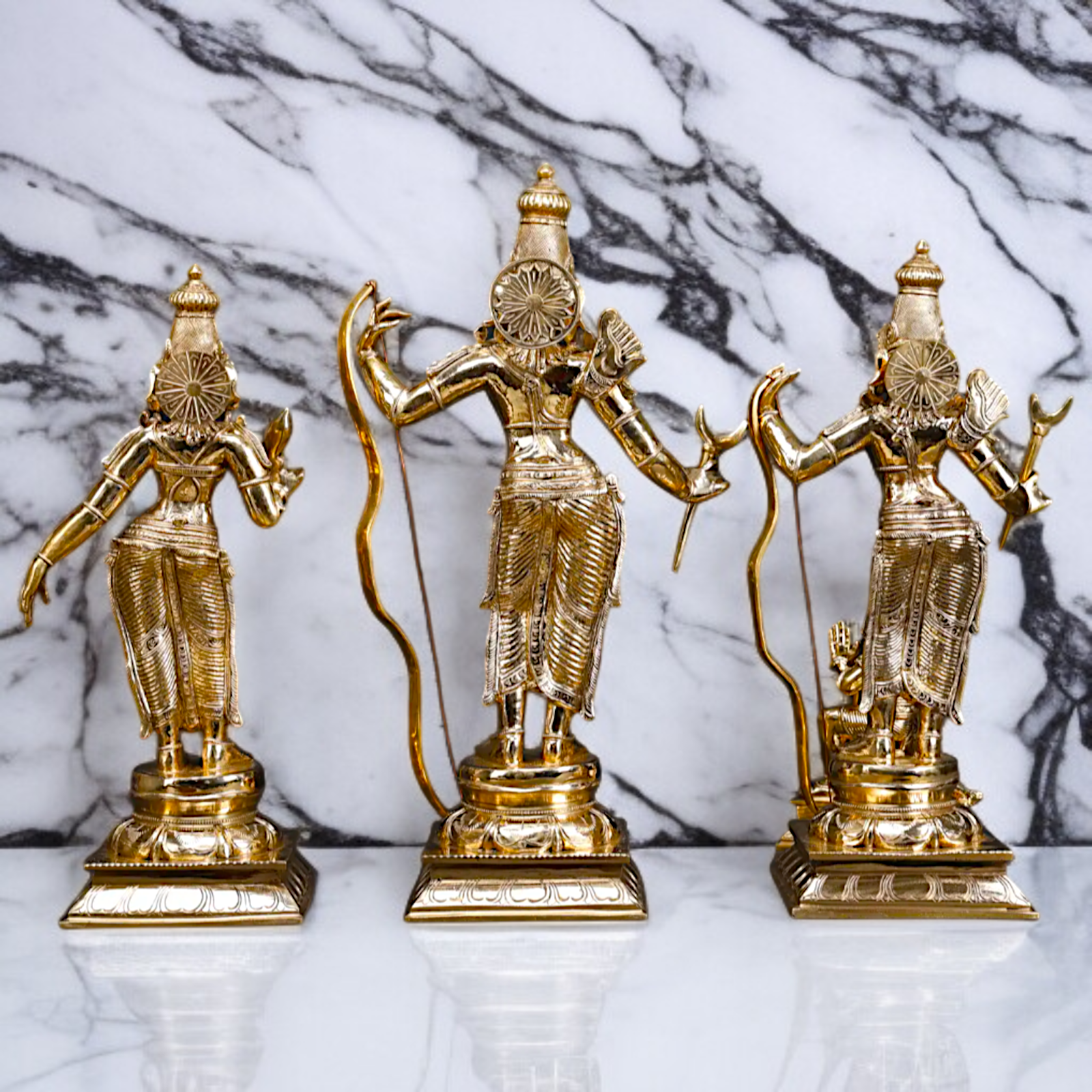 Ram Darbar set Panchaloha idol - 2 Feet Nikuressence