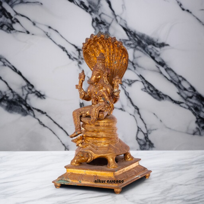 Varaha seated with Lakshmi Panchaloha idol - 12 Inches Nikuressence