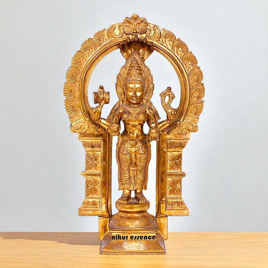 Goddess Mariamman Devi Blessing with Four Armed Panchaloha statue - 22 Inches Nikuressence